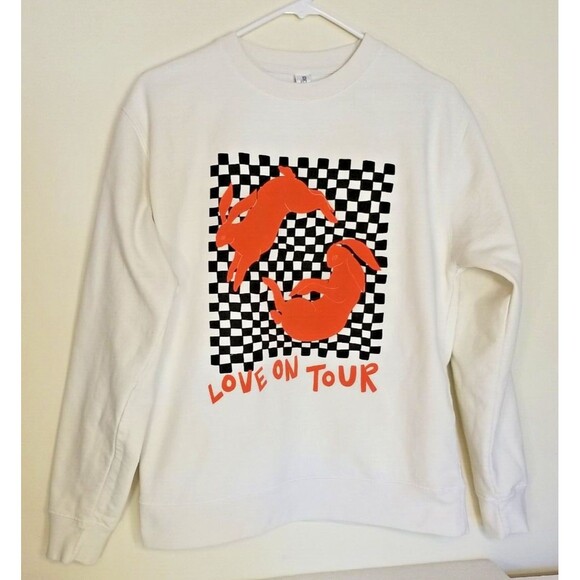 Harry Styles Love On Tour 2021 Official Crewneck Sweatshirt M White B3 - Picture 1 of 6